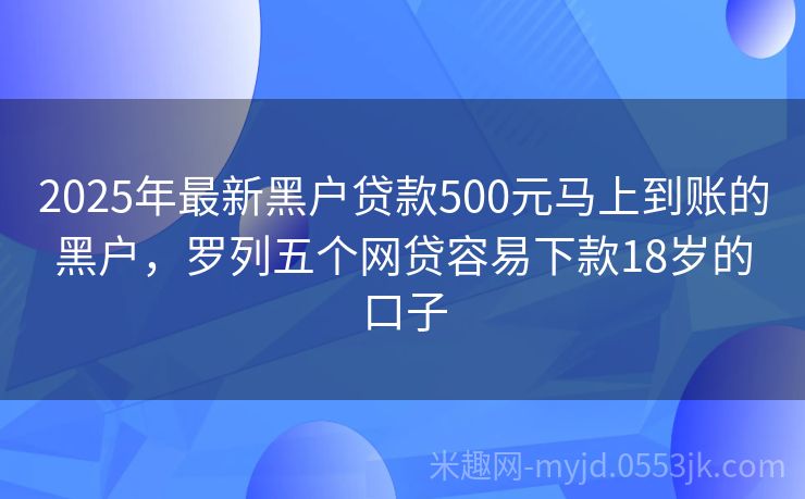 2025年黑戶最新口子申請指南，初學者與進階用戶通用步驟